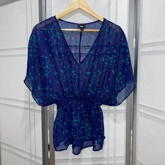 Mossimo Supply Co. Tops - Mossimo Sheer Patterned V-neck Top